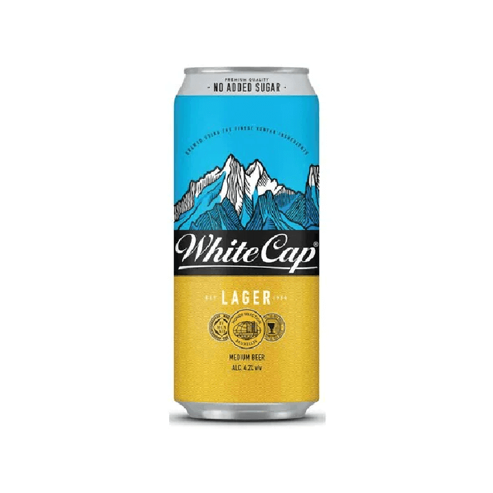 White Cap Lager 500ml Beer Can
